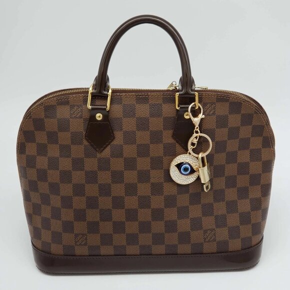 Authentic Louis Vuitton Lock & Key with unbranded Evil Eye Bagcharm, Keycharm - Picture 3 of 7